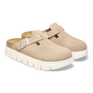 Birkenstock Boston Chunky Suede Leather Warm Sand